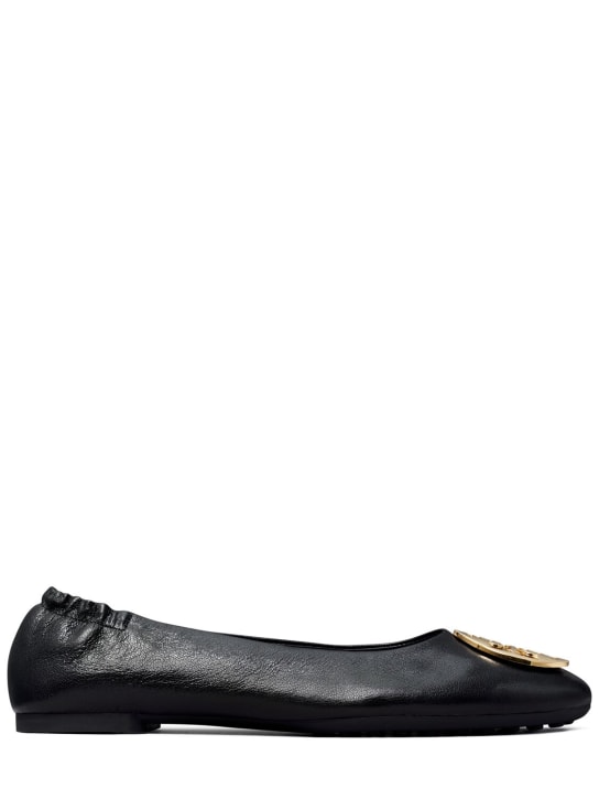 Tory Burch: 10mm Claire leather flats - Perfect Black / - women_0 | Luisa Via Roma