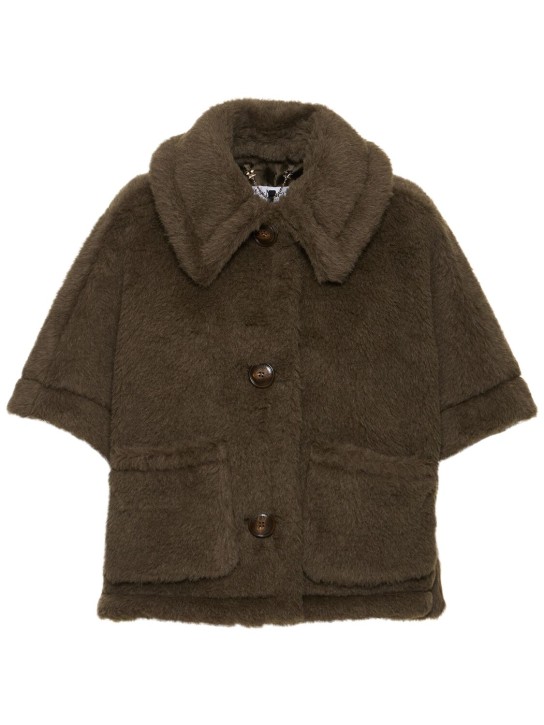 Max Mara: LVR Exclusive New Terzo1 teddy cape - women_0 | Luisa Via Roma