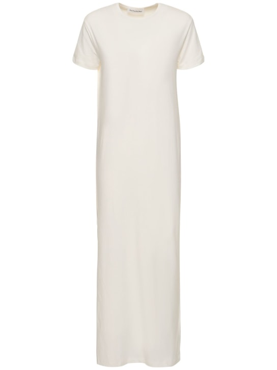 The Frankie Shop: Maya cotton blend t-shirt midi dress - White - women_0 | Luisa Via Roma