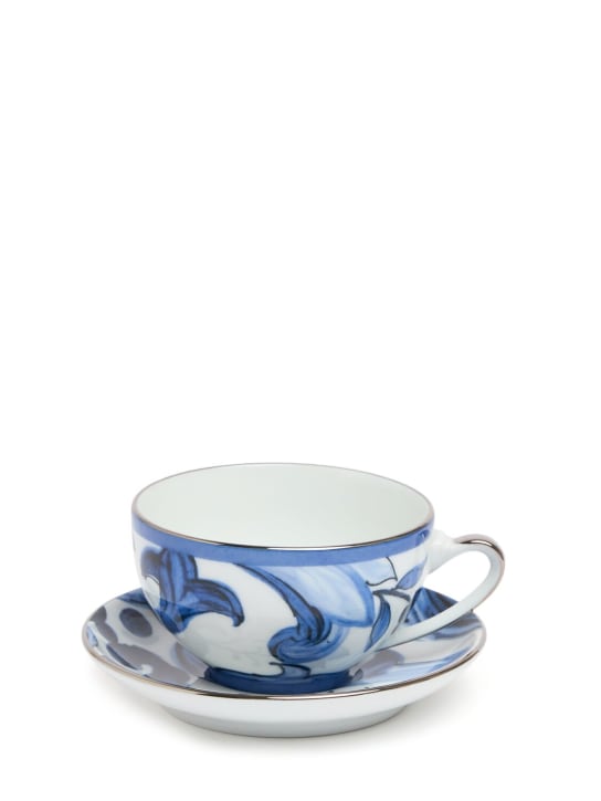 Dolce&Gabbana: Ttazza e piattino da té Blue Mediterraneo - Blu - ecraft_0 | Luisa Via Roma