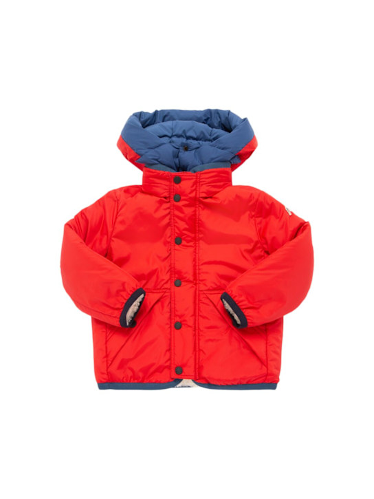 Moncler Grenoble: Zip-up tech teddy bear down jacket - kids-boys_1 | Luisa Via Roma