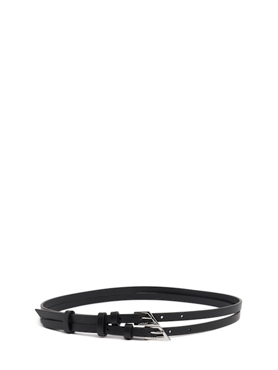The Attico: Double leather belt - women_0 | Luisa Via Roma