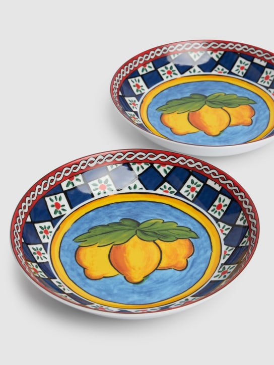 Dolce&Gabbana: Set of 2 Limoni soup plates - Limoni - ecraft_1 | Luisa Via Roma