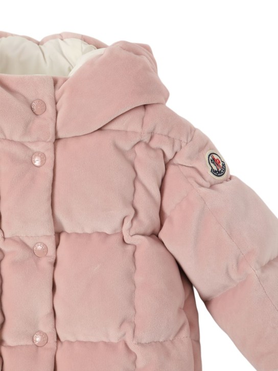 Moncler: Leah tech down jacket - Pink - kids-girls_1 | Luisa Via Roma