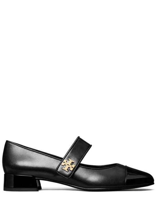 Tory Burch: 25mm Cap-toe Mary Jane ballet heels - Perfect Black / - women_0 | Luisa Via Roma