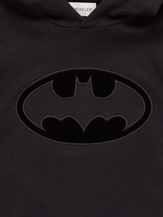 Moncler: Batman コットンフーディー - kids-boys_1 | Luisa Via Roma