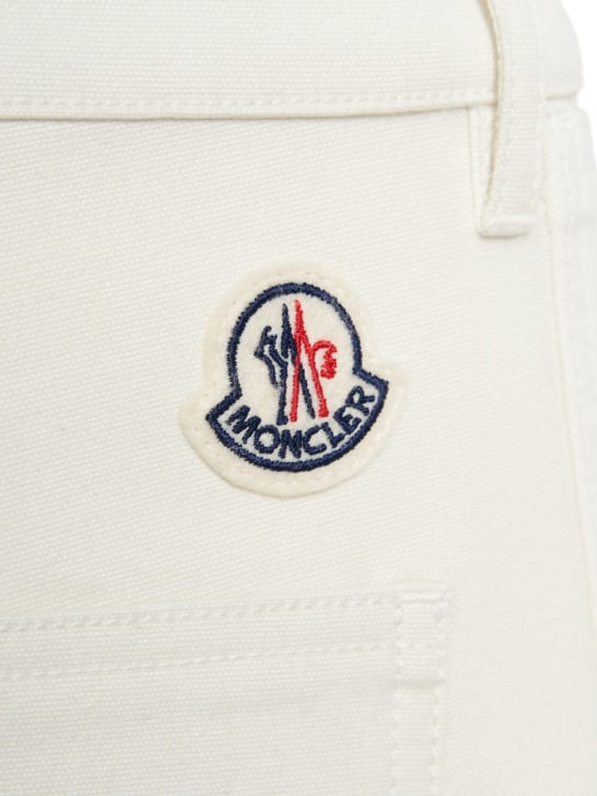 Moncler: Soft cotton blend canvas pants - men_4 | Luisa Via Roma