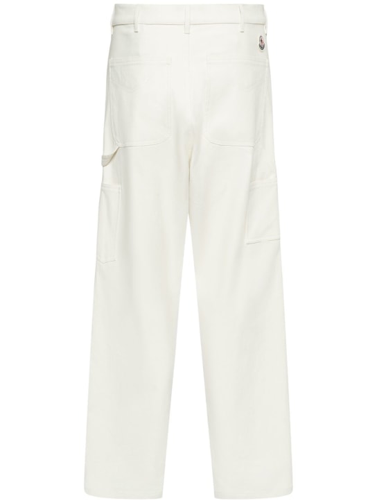 Moncler: Soft cotton blend canvas pants - men_3 | Luisa Via Roma