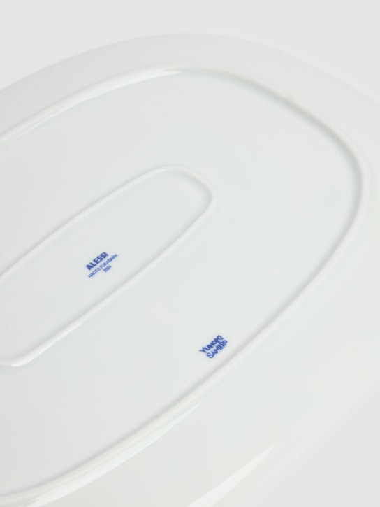Alessi: Itsumo oval platter - White/Blue - ecraft_2 | Luisa Via Roma