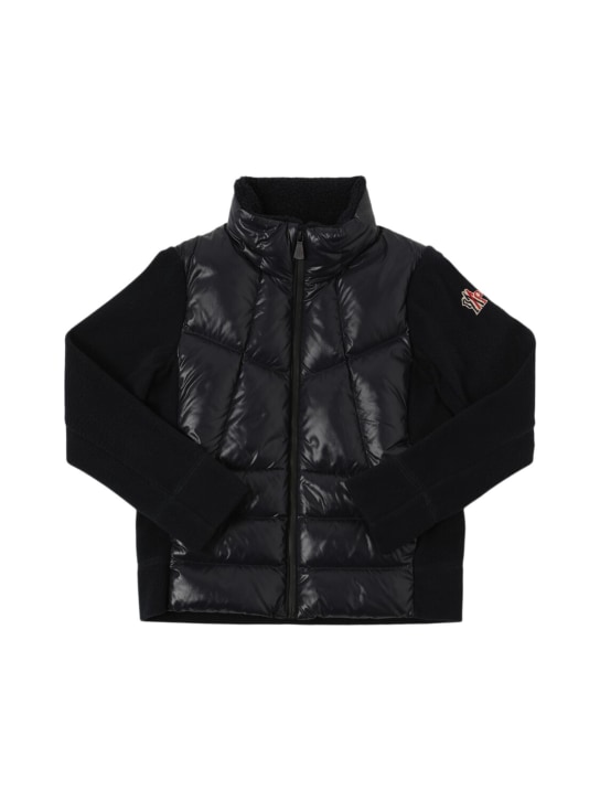 Moncler Grenoble: Zip-up nylon cardigan jacket - kids-boys_0 | Luisa Via Roma
