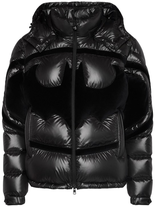 Moncler: Solander shiny tech down jacket - men_0 | Luisa Via Roma