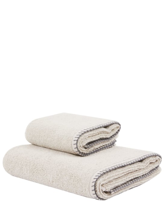 Lanerossi: Set of 2 Pantelleria towels - Sabbia - ecraft_0 | Luisa Via Roma