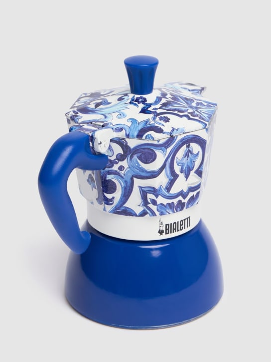 Dolce&Gabbana: 4-cup induction Moka - Blue - ecraft_2 | Luisa Via Roma