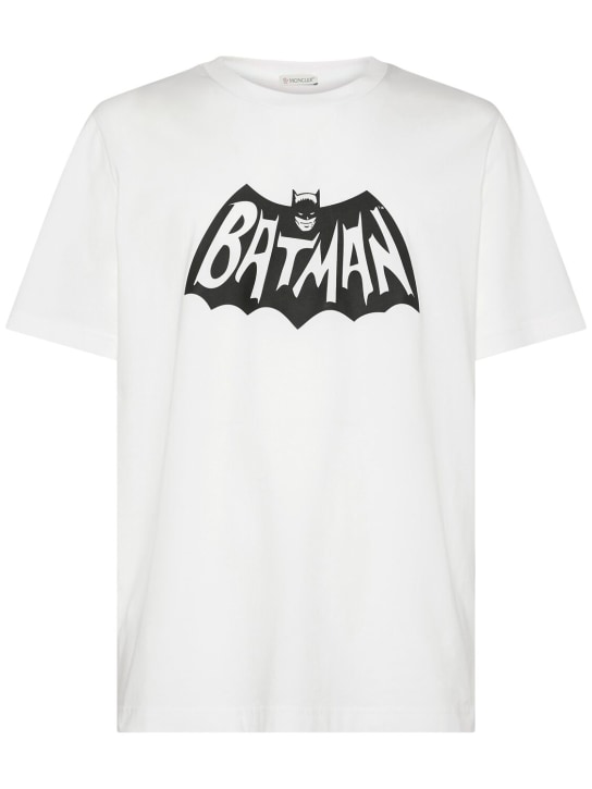 Moncler: T-Shirt aus Baumwolljersey „Batman“ - Weiß - men_0 | Luisa Via Roma