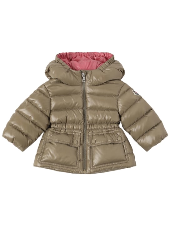 Moncler: Adriel ナイロンダウンジャケット - kids-girls_0 | Luisa Via Roma