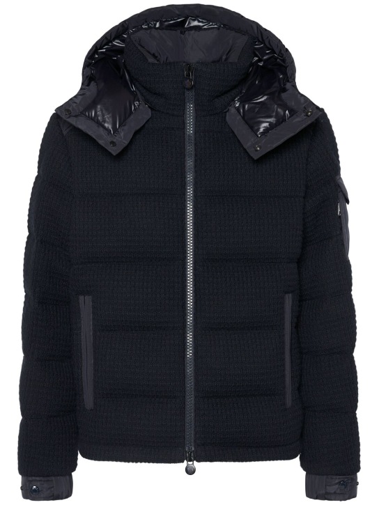 Moncler: Lagdei wool blend down jacket - men_0 | Luisa Via Roma