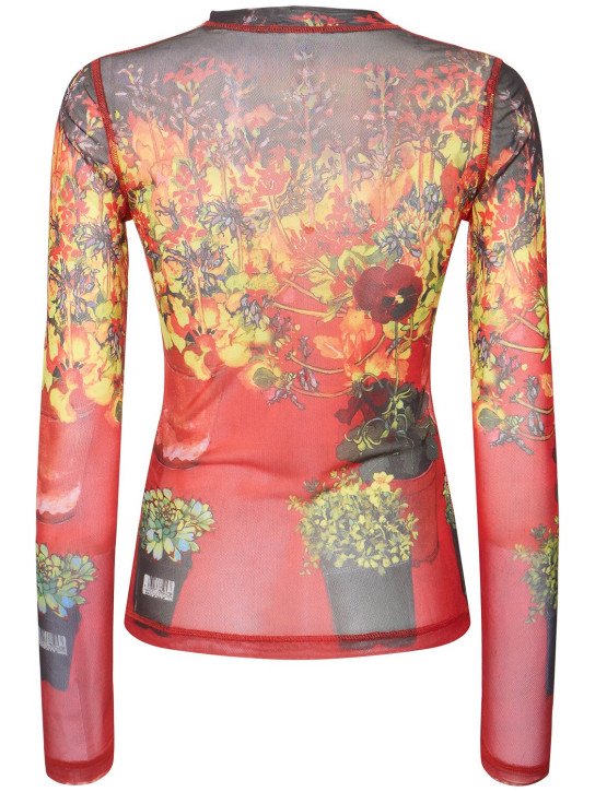 JW Anderson: Printed sheer tech long sleeve top - women_4 | Luisa Via Roma