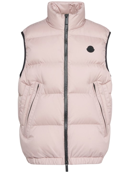 Moncler: Piumino smanicato Fedare in nylon - Rosa Chiaro - men_0 | Luisa Via Roma