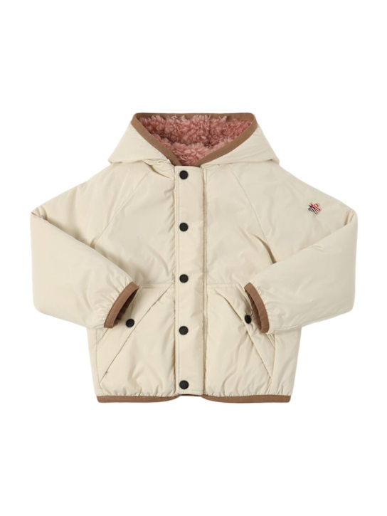 Moncler Grenoble: Giacca reversibile imbottita in techno teddy - kids-girls_1 | Luisa Via Roma