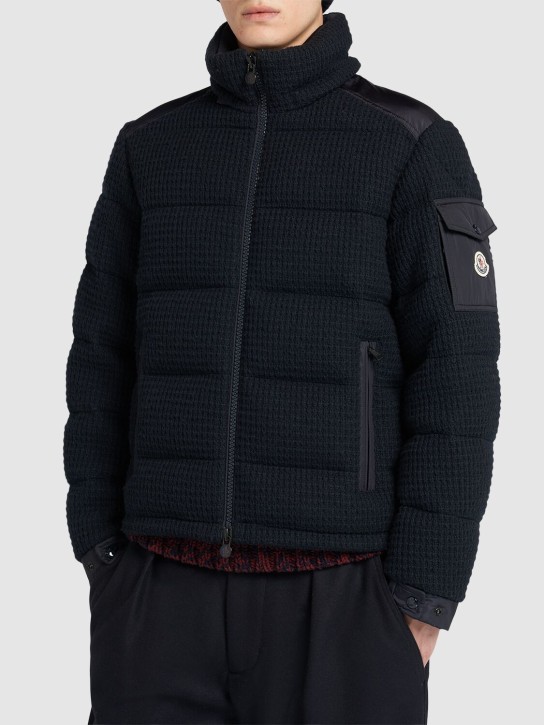 Moncler: Lagdei wool blend down jacket - men_2 | Luisa Via Roma