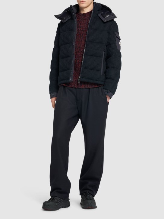 Moncler: Lagdei wool blend down jacket - men_1 | Luisa Via Roma