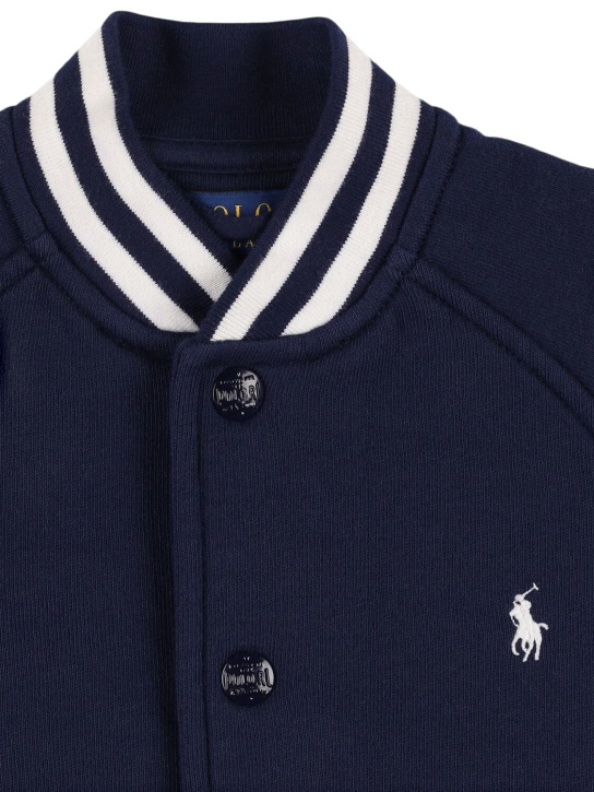 Polo Ralph Lauren: Logo embroidered bomber jacket - Navy - kids-girls_1 | Luisa Via Roma