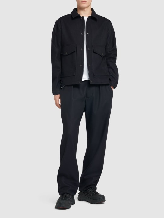 Moncler: Fredarola virgin wool down jacket - men_1 | Luisa Via Roma