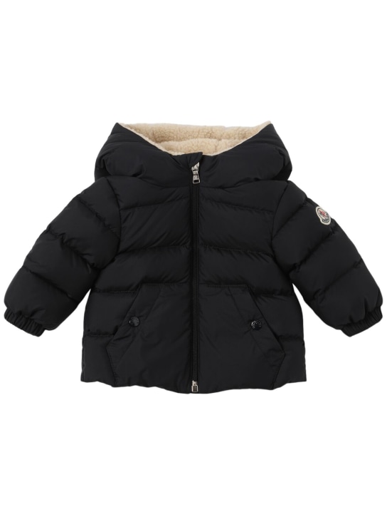 Moncler: Doudoune en matière technique Amir - Bleu Marine - kids-boys_0 | Luisa Via Roma