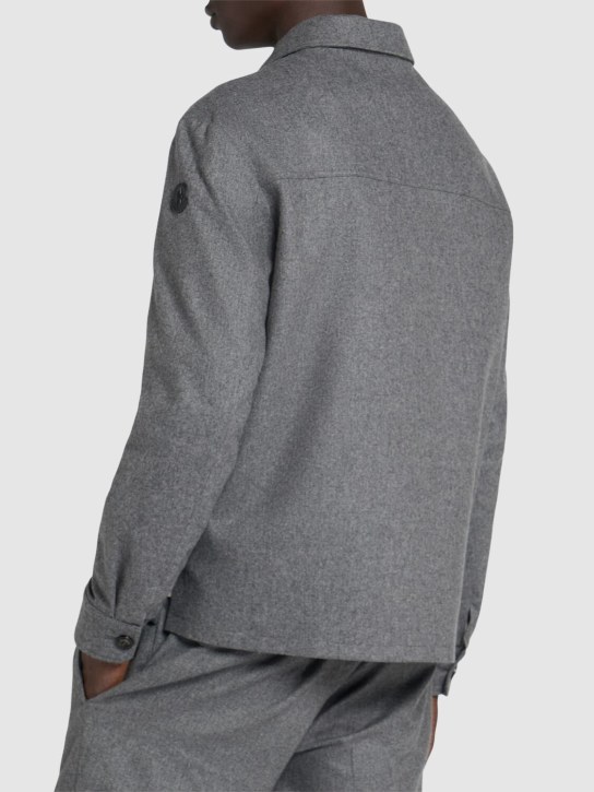 Moncler: Cashmere blend shirt - men_2 | Luisa Via Roma