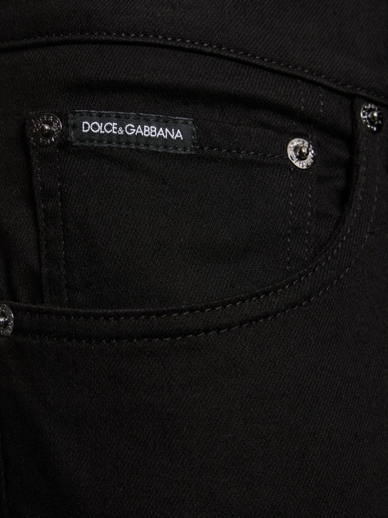 Dolce&Gabbana: 五个口袋洗水弹力牛仔裤 - 黑色 - men_1 | Luisa Via Roma