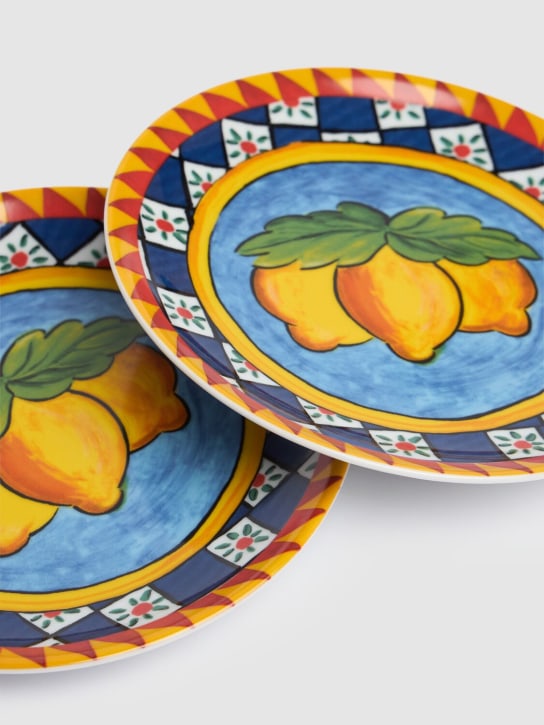 Dolce&Gabbana: Set of 2 Limoni fruit plates - Limoni - ecraft_1 | Luisa Via Roma