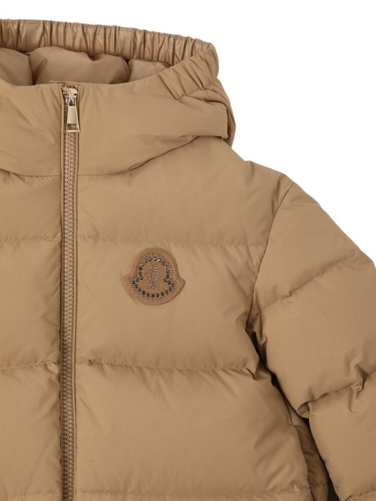 Moncler: Doudoune en matière technique Claritia - Beige - kids-girls_1 | Luisa Via Roma