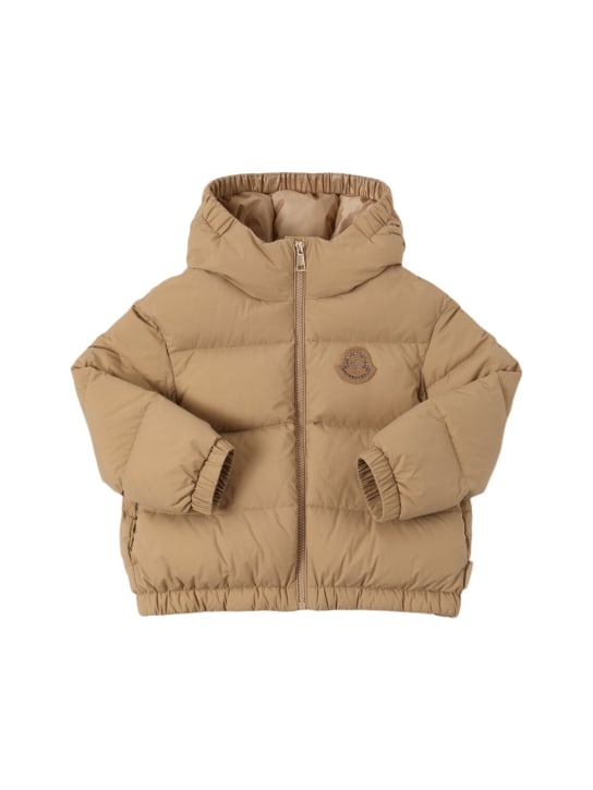 Moncler: Doudoune en matière technique Claritia - Beige - kids-girls_0 | Luisa Via Roma