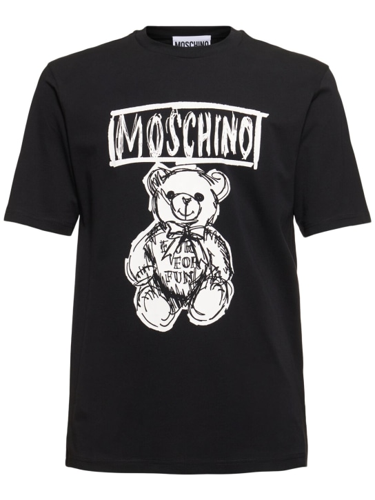 Moschino: Camiseta con estampado - men_0 | Luisa Via Roma