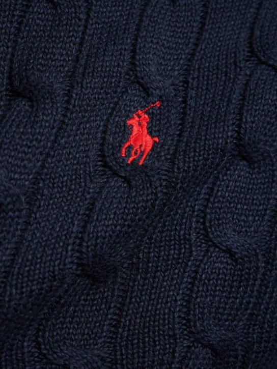 Polo Ralph Lauren: Short sleeve knit polo - Mavi - men_1 | Luisa Via Roma