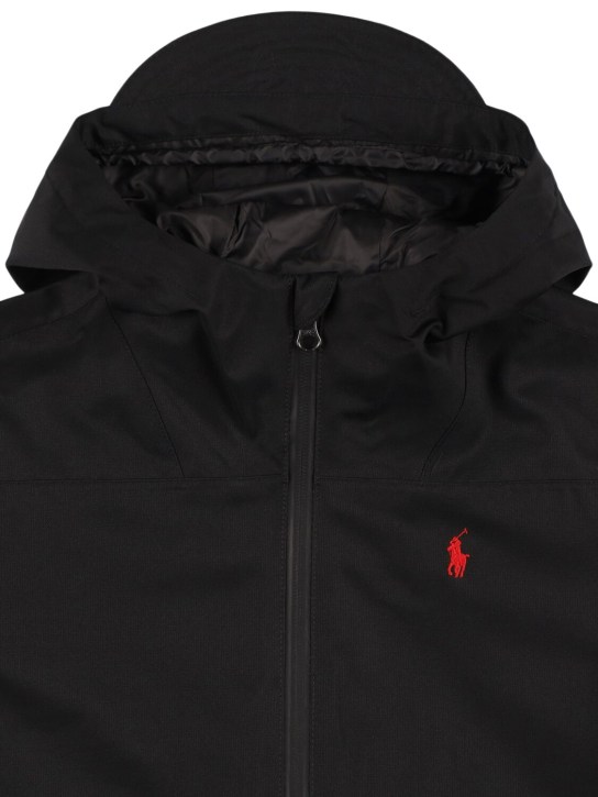 Polo Ralph Lauren: Hooded nylon jacket - Black - kids-boys_1 | Luisa Via Roma