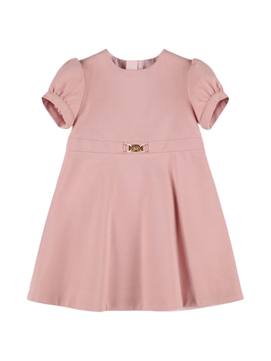 Versace: Jersey dress w/ belt - Pink - kids-girls_0 | Luisa Via Roma