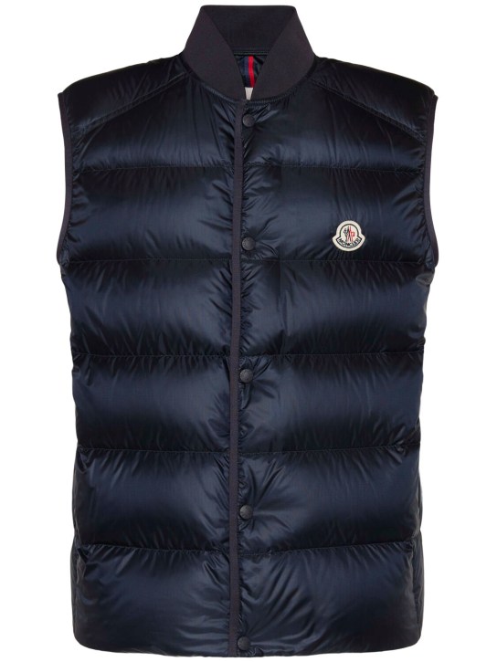 Moncler: Piumino smanicato Serot in nylon - men_0 | Luisa Via Roma