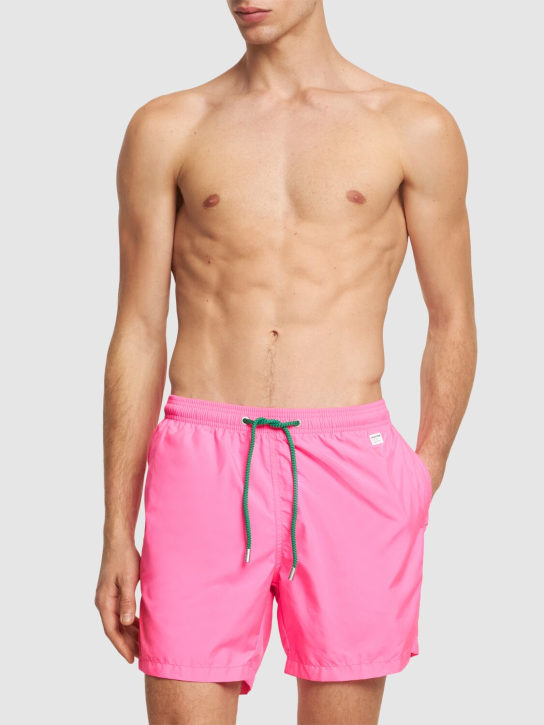 Mc2 Saint Barth: Pantone ultra light tech swim shorts - Hot Pink - men_1 | Luisa Via Roma