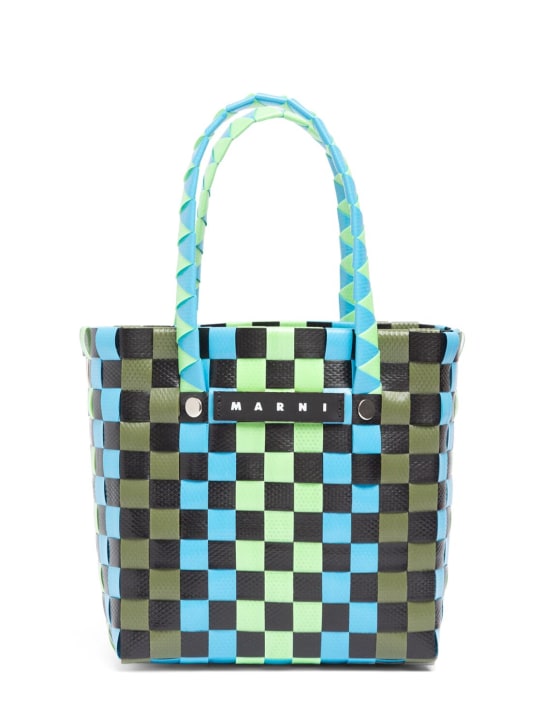 Marni Junior: Color block woven bucket bag - kids-girls_0 | Luisa Via Roma