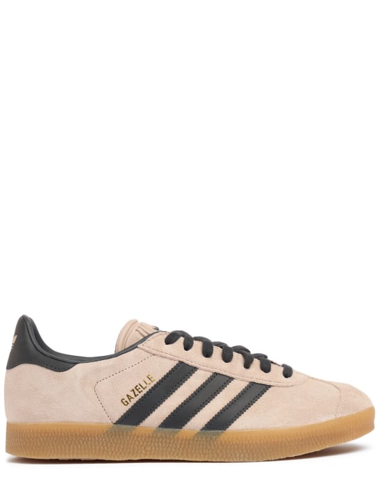 adidas Originals: Gazelle运动鞋 - 米黄色/黑色 - men_0 | Luisa Via Roma