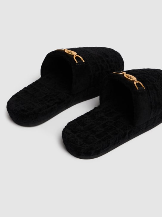 Versace: Icon slippers - Black - ecraft_2 | Luisa Via Roma