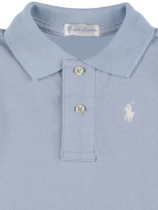 Polo Ralph Lauren: Embroidered cotton polo shirt & shorts - Blue/Multi - kids-boys_1 | Luisa Via Roma