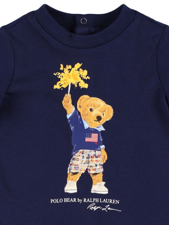 Polo Ralph Lauren: Pelele de algodón jersey - Navy/Multi - kids-girls_1 | Luisa Via Roma