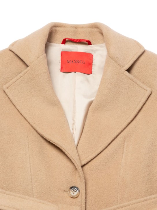 MAX&Co.: Cappotto in lana con cintura - Beige - kids-girls_1 | Luisa Via Roma