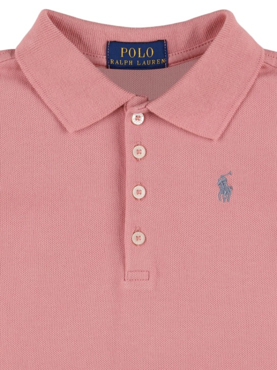 Polo Ralph Lauren: Stretch cotton piquet polo dress - Pink - kids-girls_1 | Luisa Via Roma