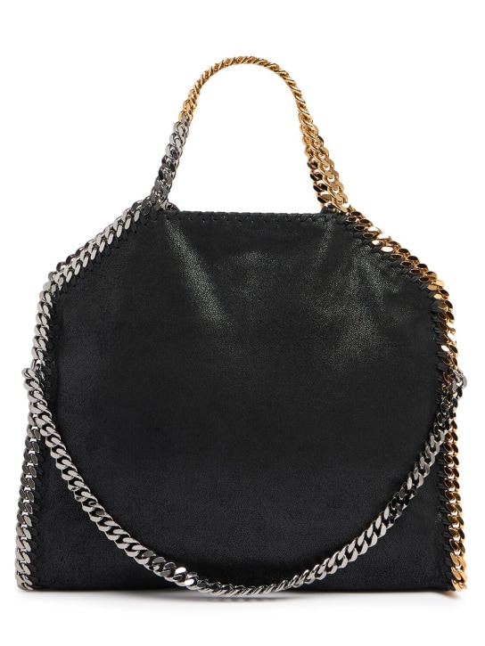 Stella McCartney: 3Chain Falabella shaggy faux leather bag - Black - women_0 | Luisa Via Roma