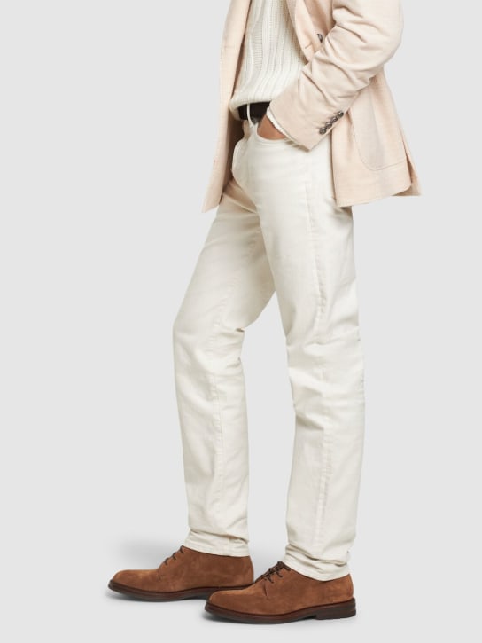 Brunello Cucinelli: Suede ankle boots - men_1 | Luisa Via Roma