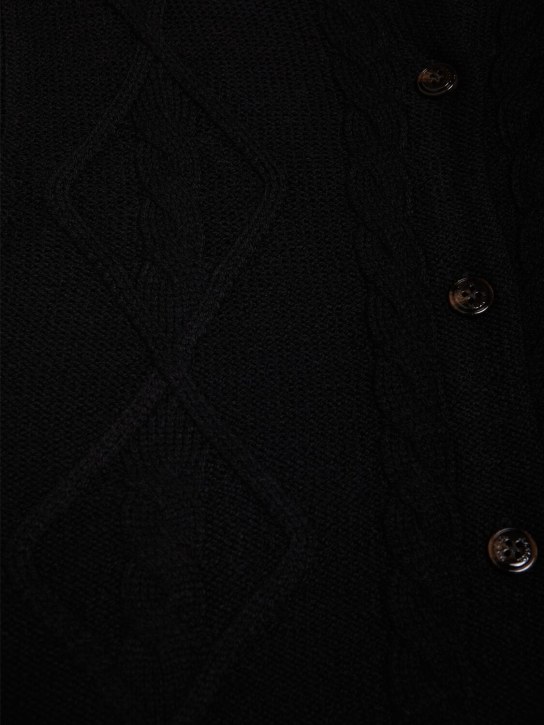 MAX&Co.: Wool blend knit cardigan - Siyah - kids-girls_1 | Luisa Via Roma