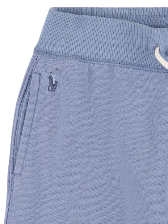 Polo Ralph Lauren: Pantalones deportivos de algodón con cordón - Azul Claro - kids-girls_1 | Luisa Via Roma